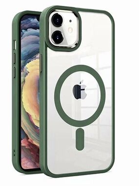 5 for $15 -  iPhone 12 / 12 Pro Green Magnetic iPhone Case Clear & Dark Green